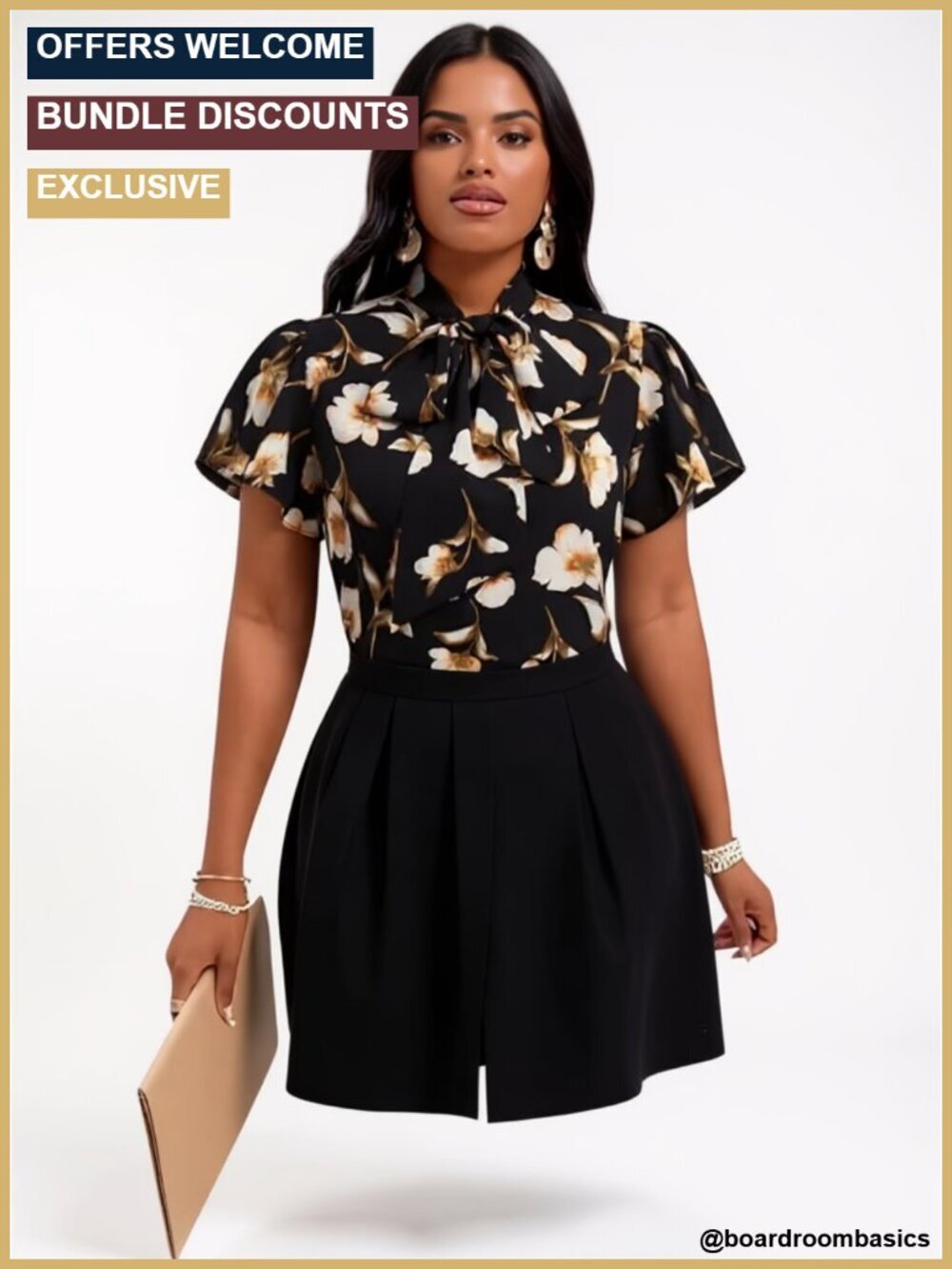 Women's Bow Tie Neck Short Sleeve Elegant Blouse Top